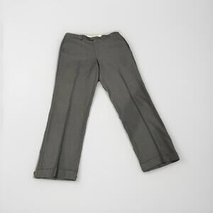 SANTORELLI MENS DARK BLUE DRESS PANTS 36x31 100% WOOL MADE IN ITALY GREAT COND!